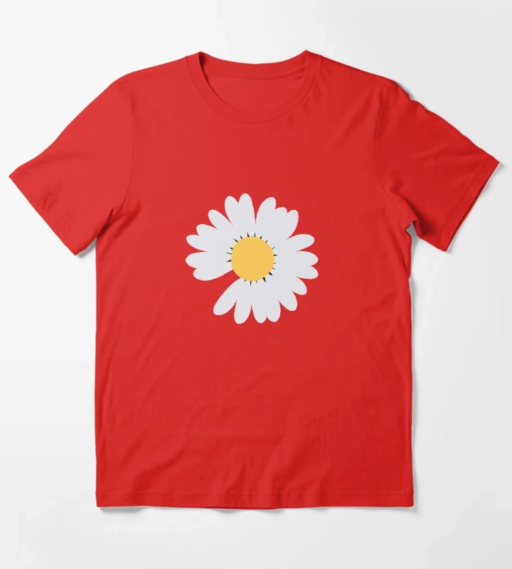 Daisy flower T-Shirt Red