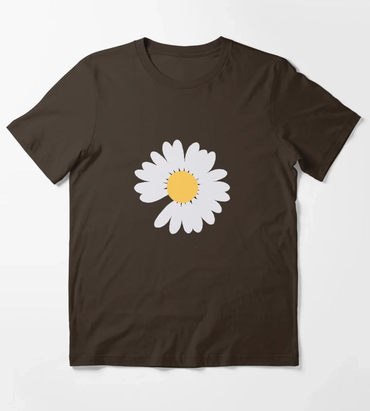 Daisy flower T-Shirt Brown