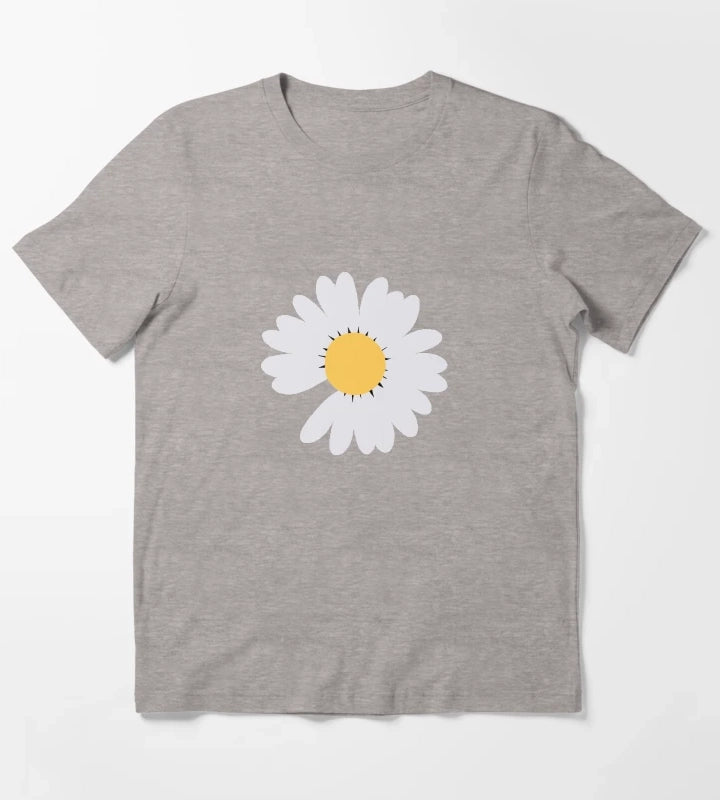 Daisy flower T-Shirt Heather Grey