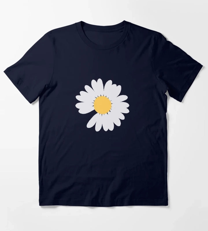 Daisy flower T-Shirt Navy