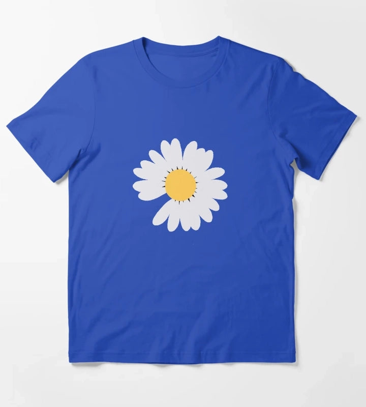 Daisy flower T-Shirt Blue