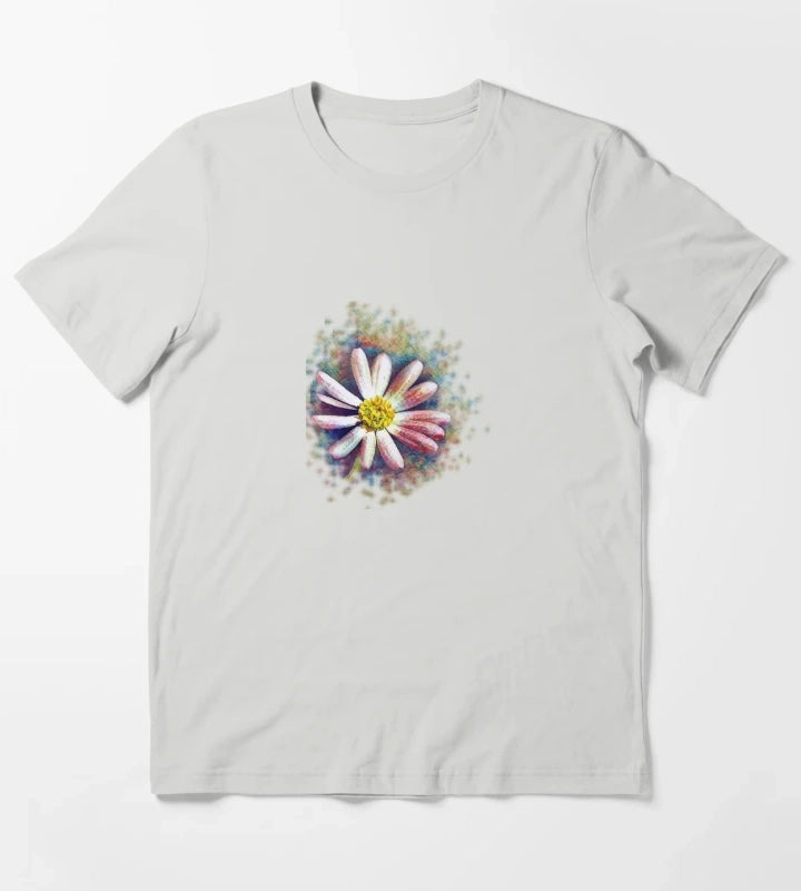 Daisy flower art T-Shirt Light Grey