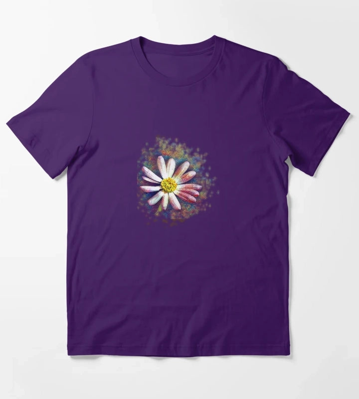 Daisy flower art T-Shirt Purple