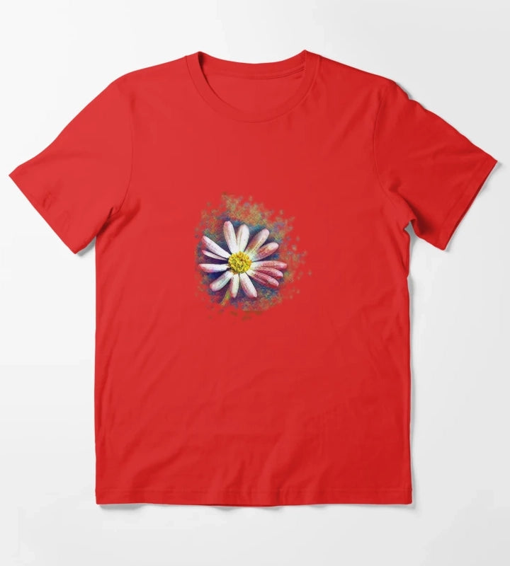 Daisy flower art T-Shirt Red