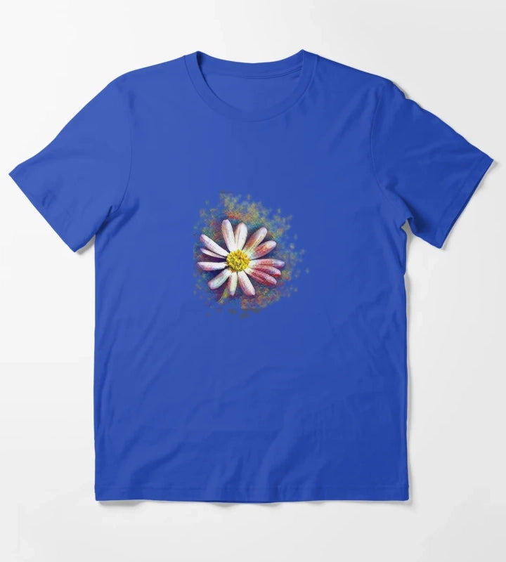 Daisy flower art T-Shirt Blue