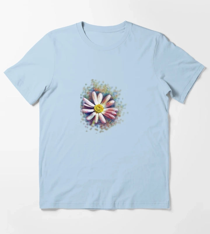 Daisy flower art T-Shirt Sky Blue