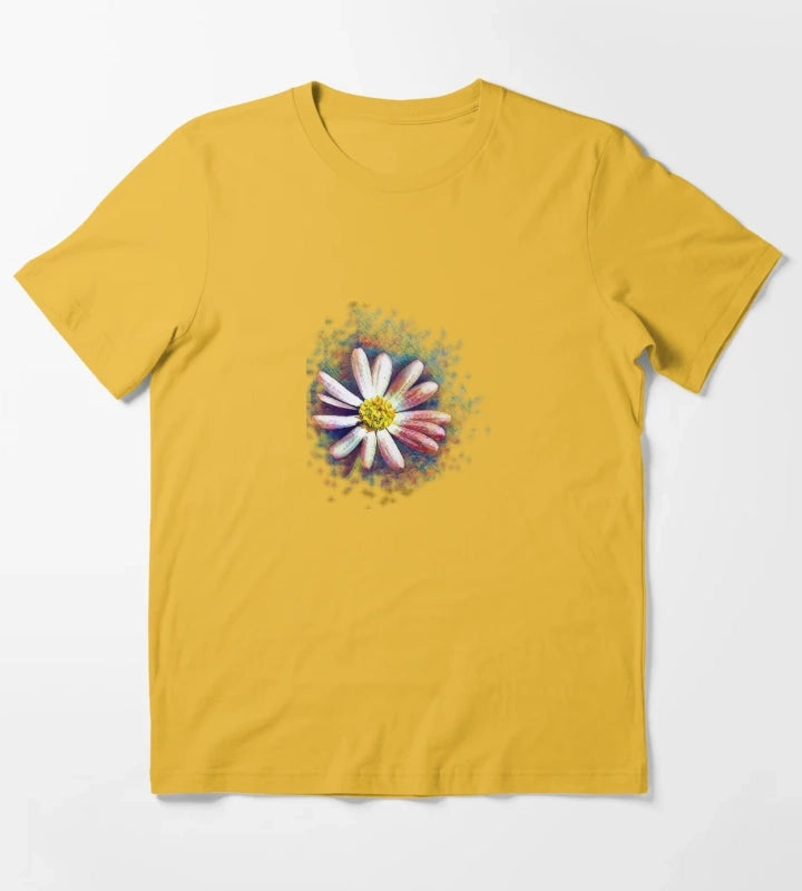 Daisy flower art T-Shirt Yellow
