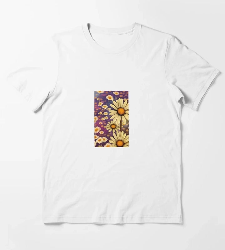Daisy flower artwork T-Shirt White