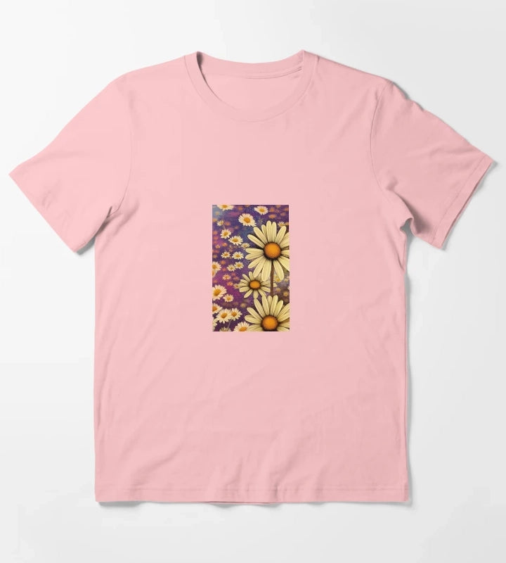 Daisy flower artwork T-Shirt Dark Grey