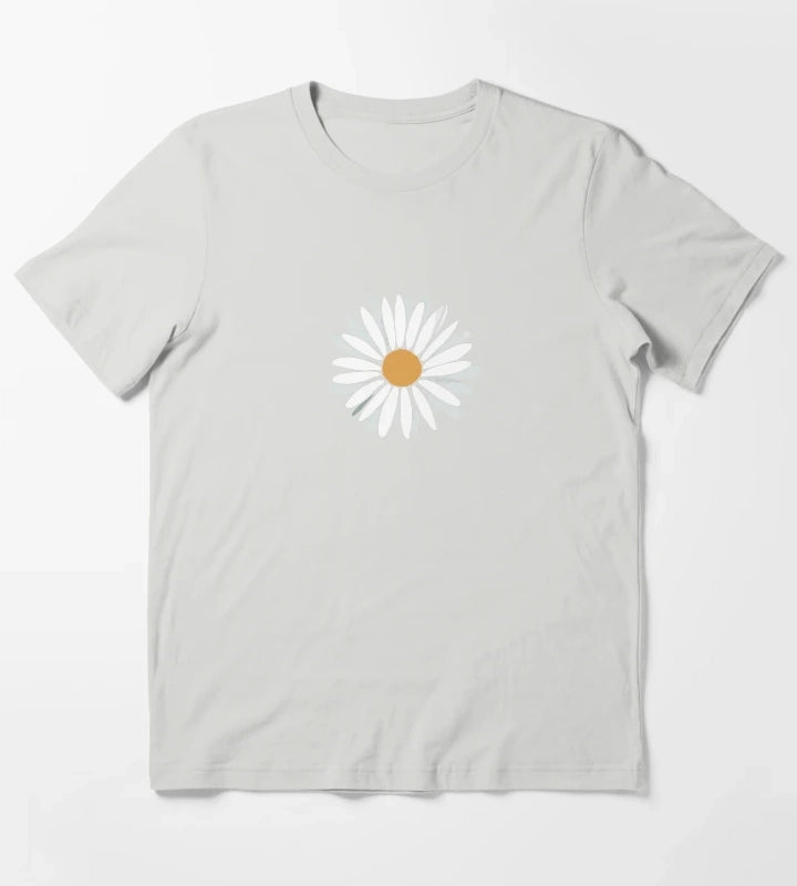 Daisy flower nature drawings T-Shirt Light Grey