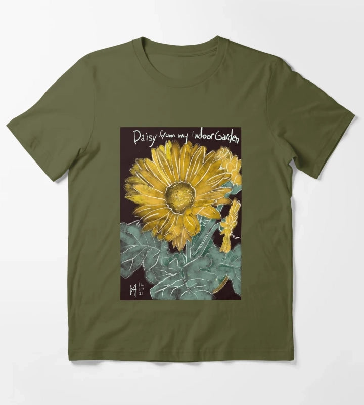 Daisy from My Indoor Garden T-Shirt Olive Green