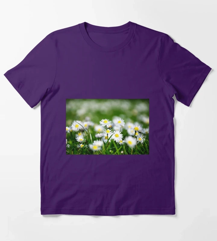Daisy land art work T-Shirt Purple