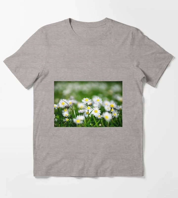 Daisy land art work T-Shirt Heather Grey