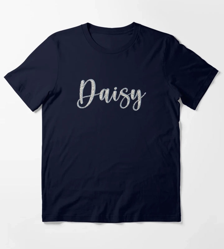 Daisy name Dalmatian pattern Daisy first name T-Shirt Navy