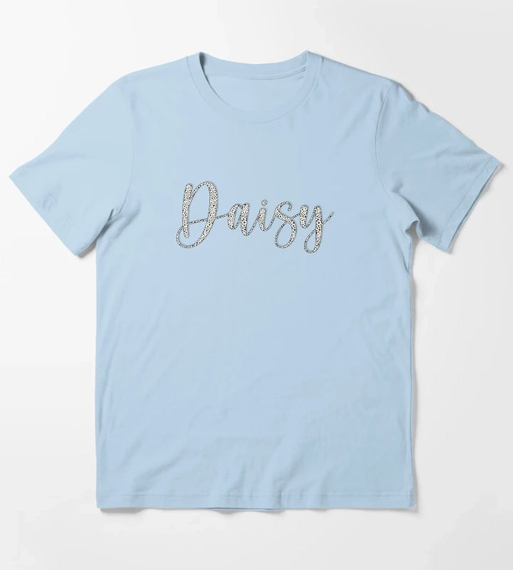 Daisy name Dalmatian pattern Daisy first name T-Shirt Sky Blue