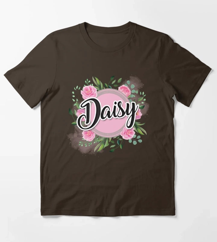 Daisy name T-Shirt Brown