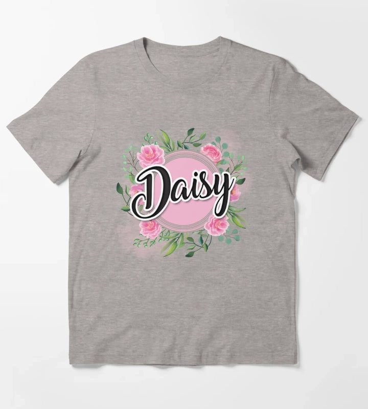 Daisy name T-Shirt Heather Grey