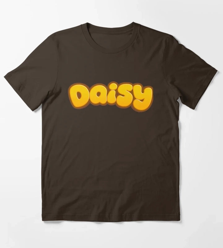 Daisy text T-Shirt Brown