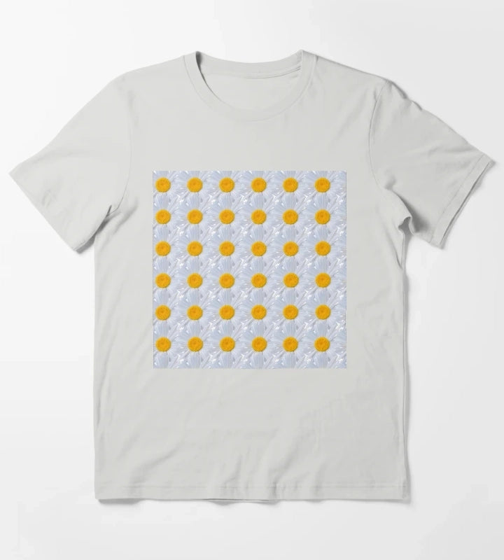 Daisy white flower background T-Shirt Light Grey