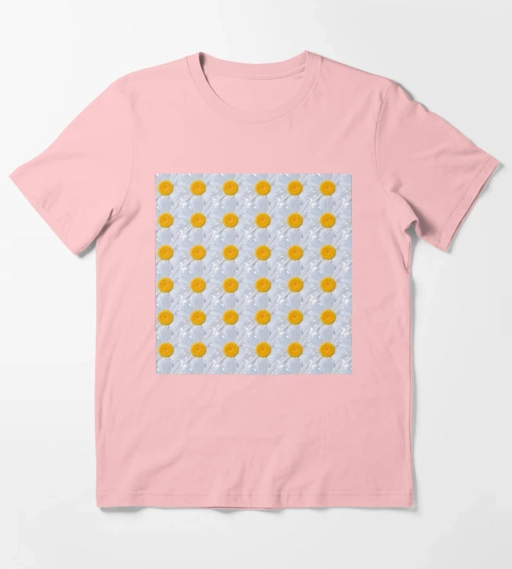 Daisy white flower background T-Shirt Dark Grey