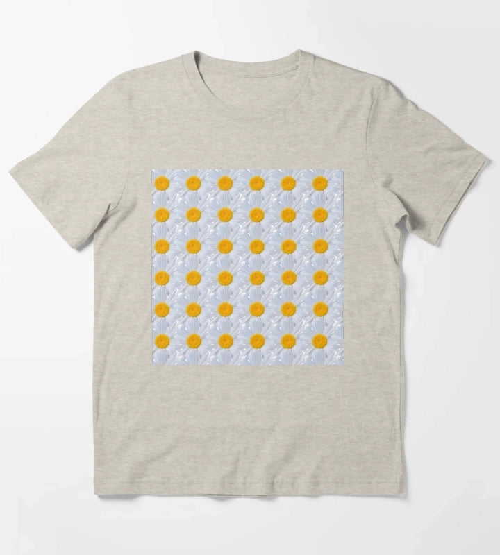 Daisy white flower background T-Shirt Cream