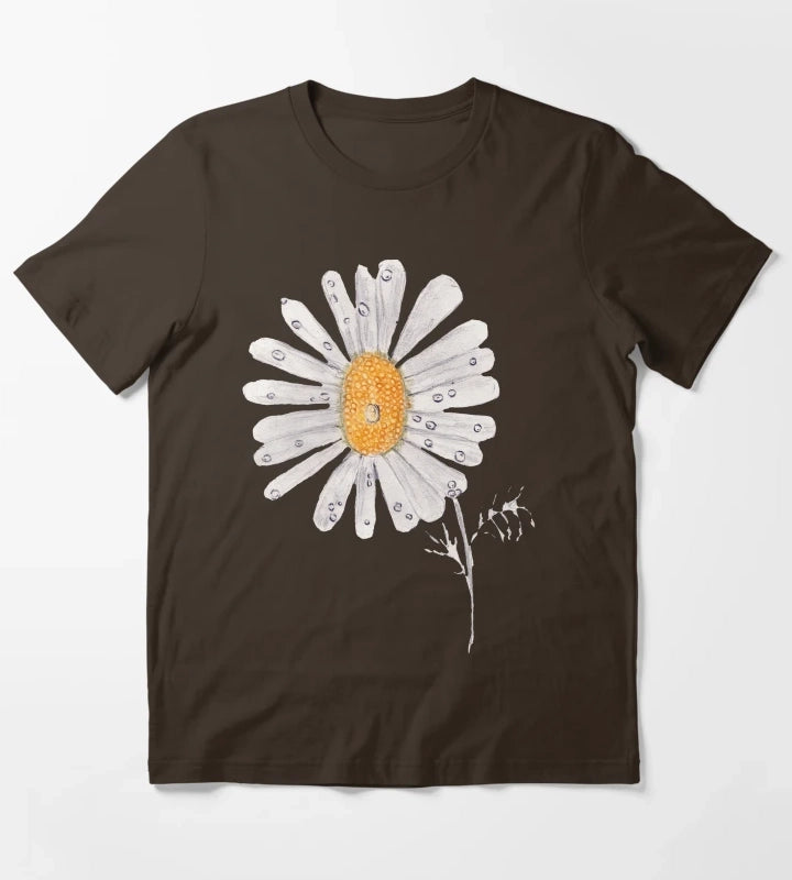 Daisy with Drips T-Shirt Brown