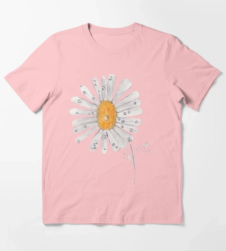 Daisy with Drips T-Shirt Dark Grey