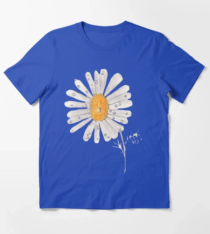 Daisy with Drips T-Shirt Blue