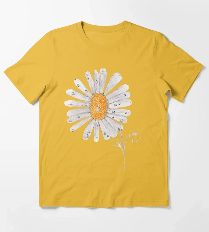 Daisy with Drips T-Shirt Yellow