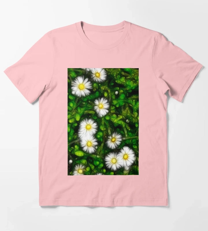 Daisy with Foilage T-Shirt Dark Grey