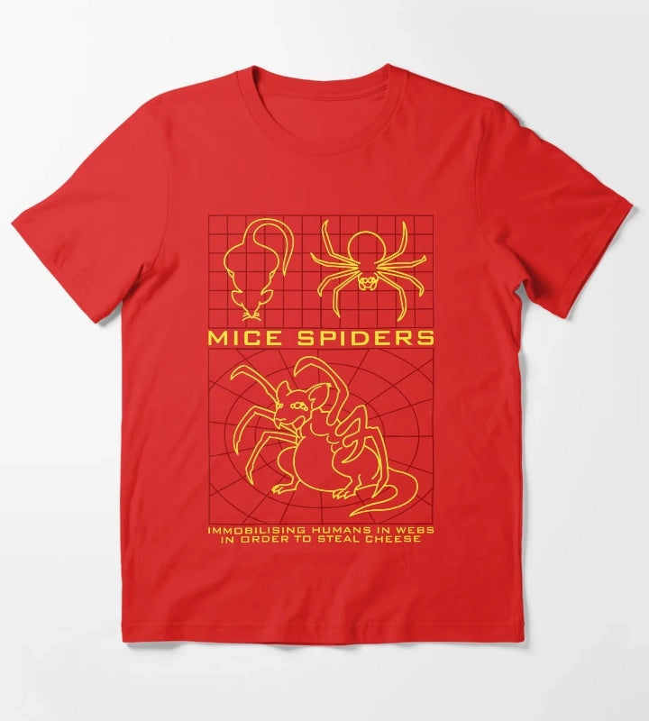 Daisys Mice Spiders T-Shirt Red