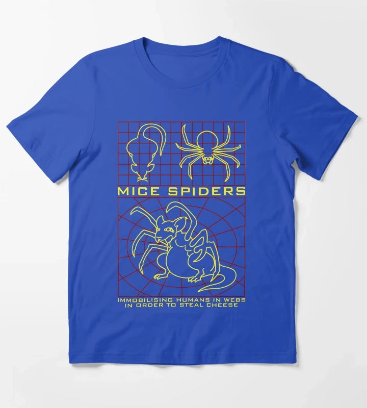 Daisys Mice Spiders T-Shirt Blue