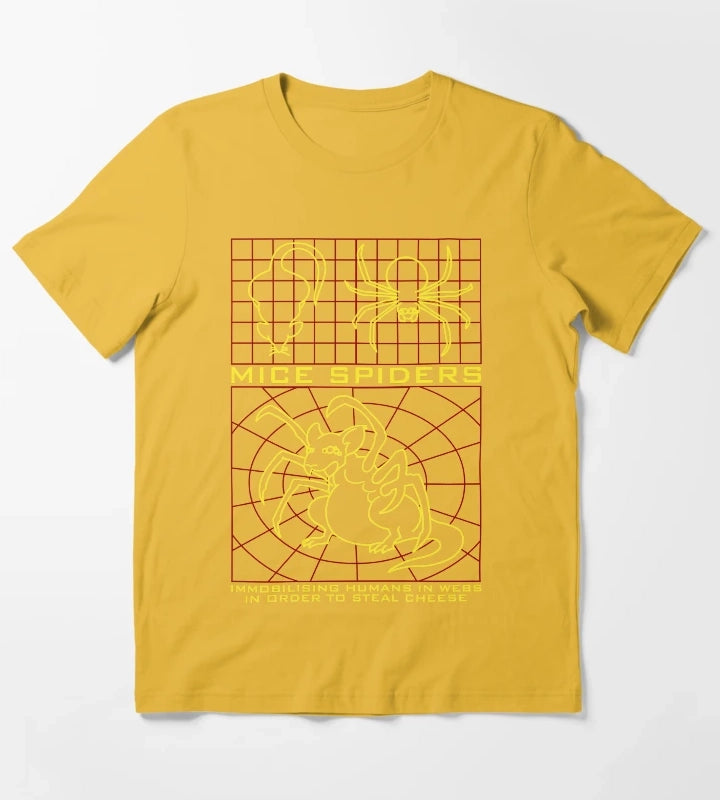 Daisys Mice Spiders T-Shirt Yellow