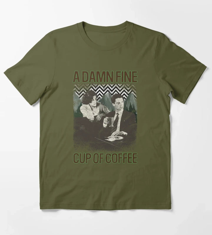 Damn Fine Cup of Coffee T-Shirt Olive Green