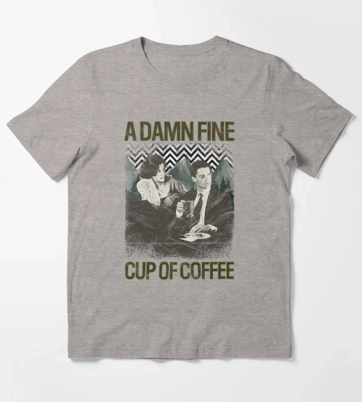 Damn Fine Cup of Coffee T-Shirt Heather Grey