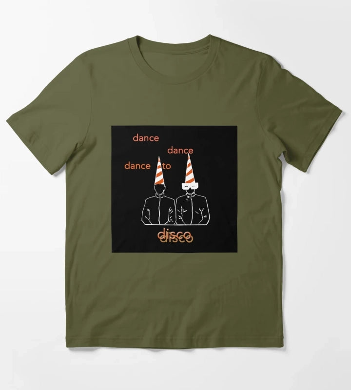 Dance To Disco black Premium T-Shirt Olive Green