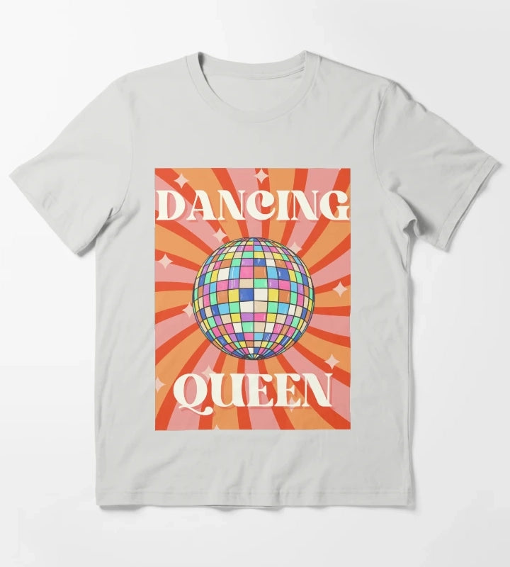 Dancing Queen Retro Disco Ball For Retro Disco lovers And 70s Groovy As A Retro Disco T-Shirt Light Grey