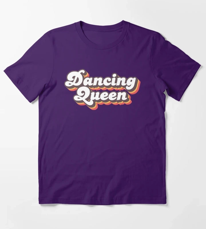 Dancing Queen Vintage 1970s Retro Disco T-Shirt Purple
