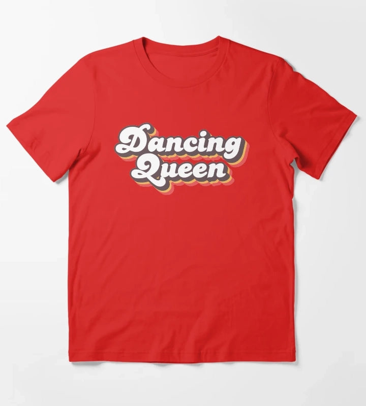 Dancing Queen Vintage 1970s Retro Disco T-Shirt Red