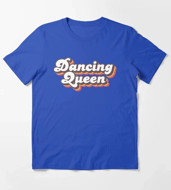 Dancing Queen Vintage 1970s Retro Disco T-Shirt Blue