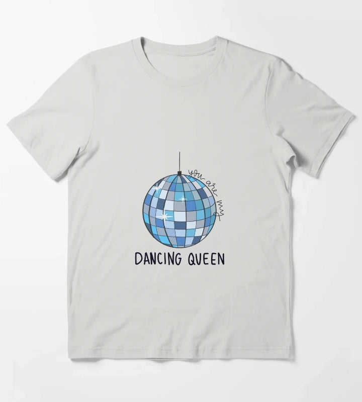 Dancing Queen disco ball T-Shirt Light Grey
