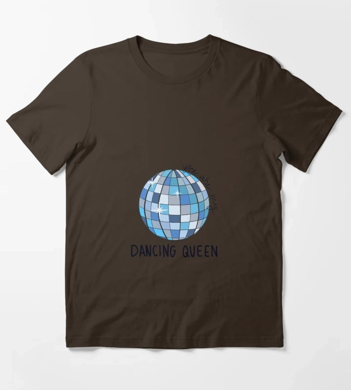 Dancing Queen disco ball T-Shirt Brown