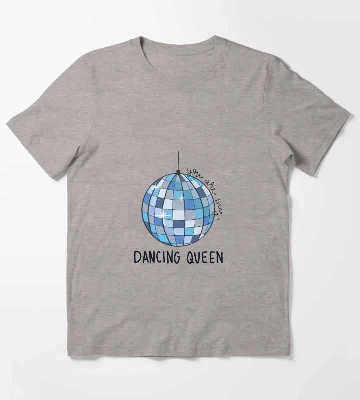 Dancing Queen disco ball T-Shirt Heather Grey