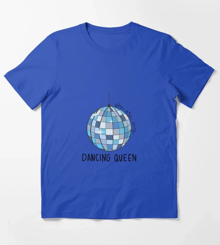 Dancing Queen disco ball T-Shirt Blue