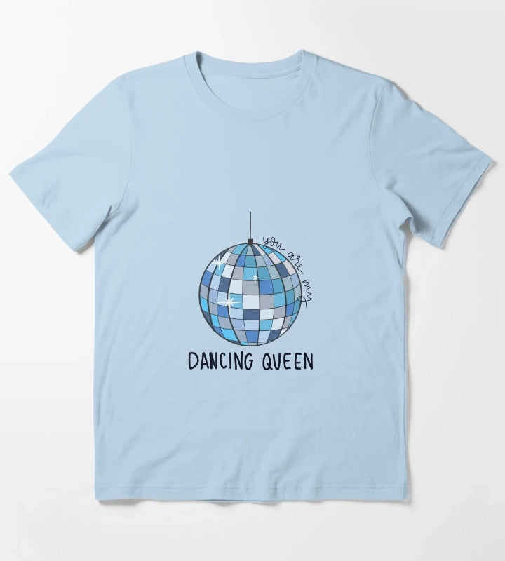 Dancing Queen disco ball T-Shirt Sky Blue