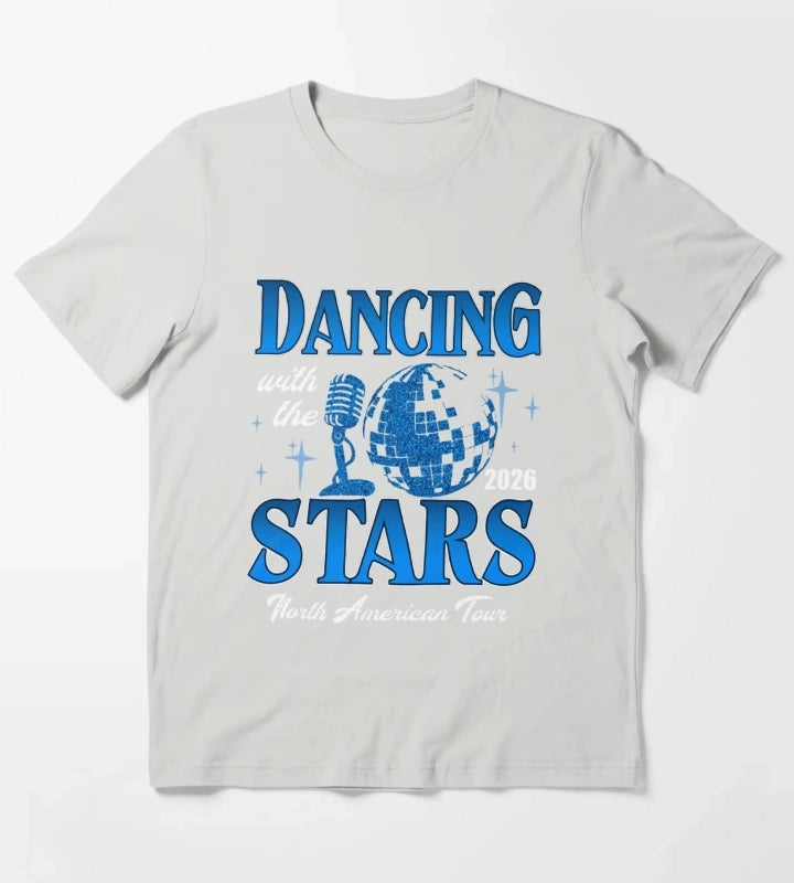 Dancing With The Stars North American Tour 2026 Glitter Disco Ball T-Shirt Light Grey