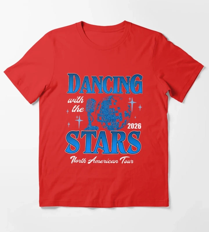 Dancing With The Stars North American Tour 2026 Glitter Disco Ball T-Shirt Red