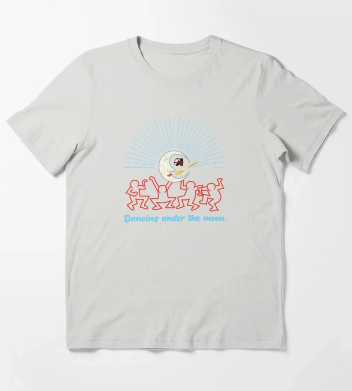 Dancing under the moon Moon spoon Studio 54 T-Shirt Light Grey