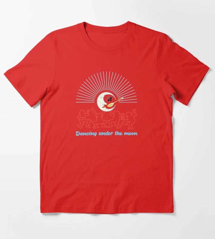 Dancing under the moon Moon spoon Studio 54 T-Shirt Red