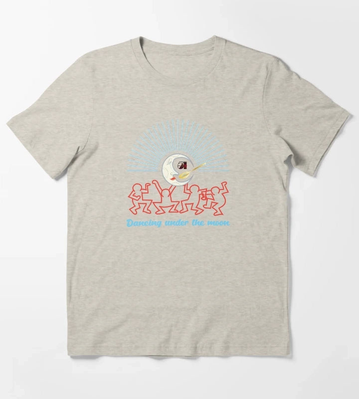 Dancing under the moon Moon spoon Studio 54 T-Shirt Cream